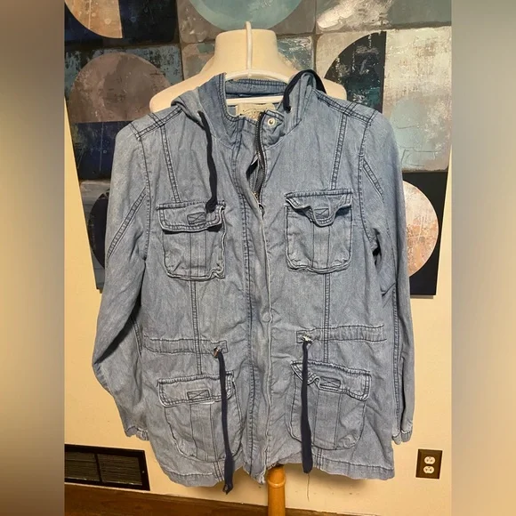 Chambray cotton denim jacket - Picture 1 of 8